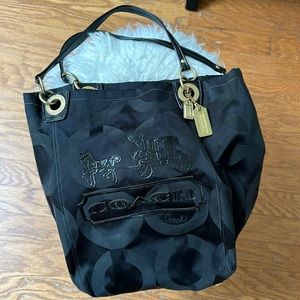 Black Coach Medium Tote